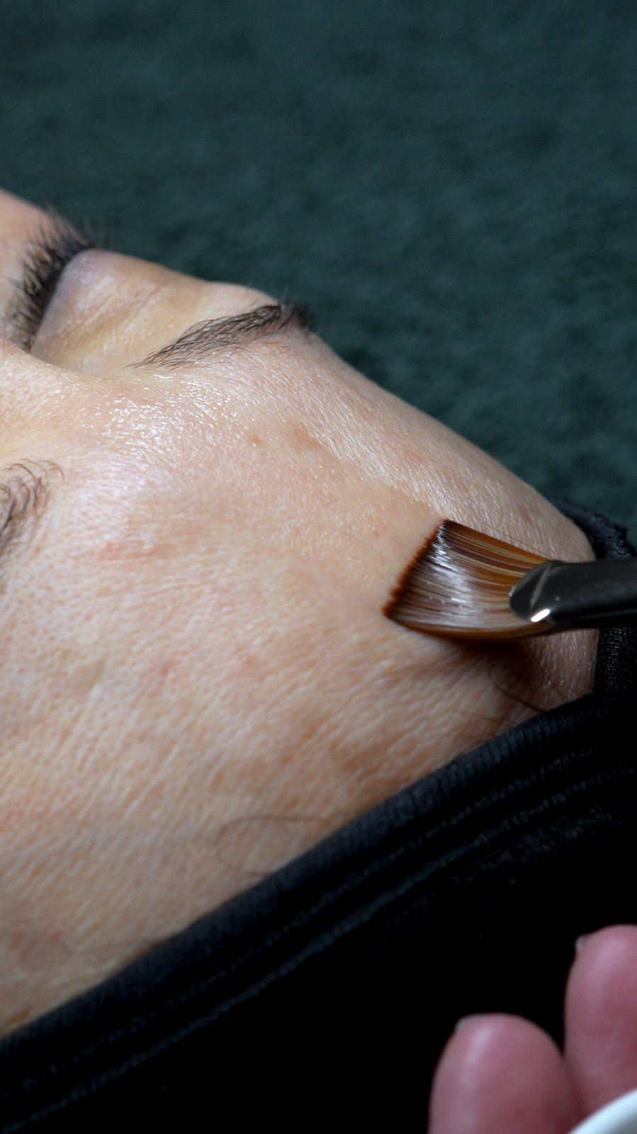 Close-up of a relaxing aesthetic clinic treatment