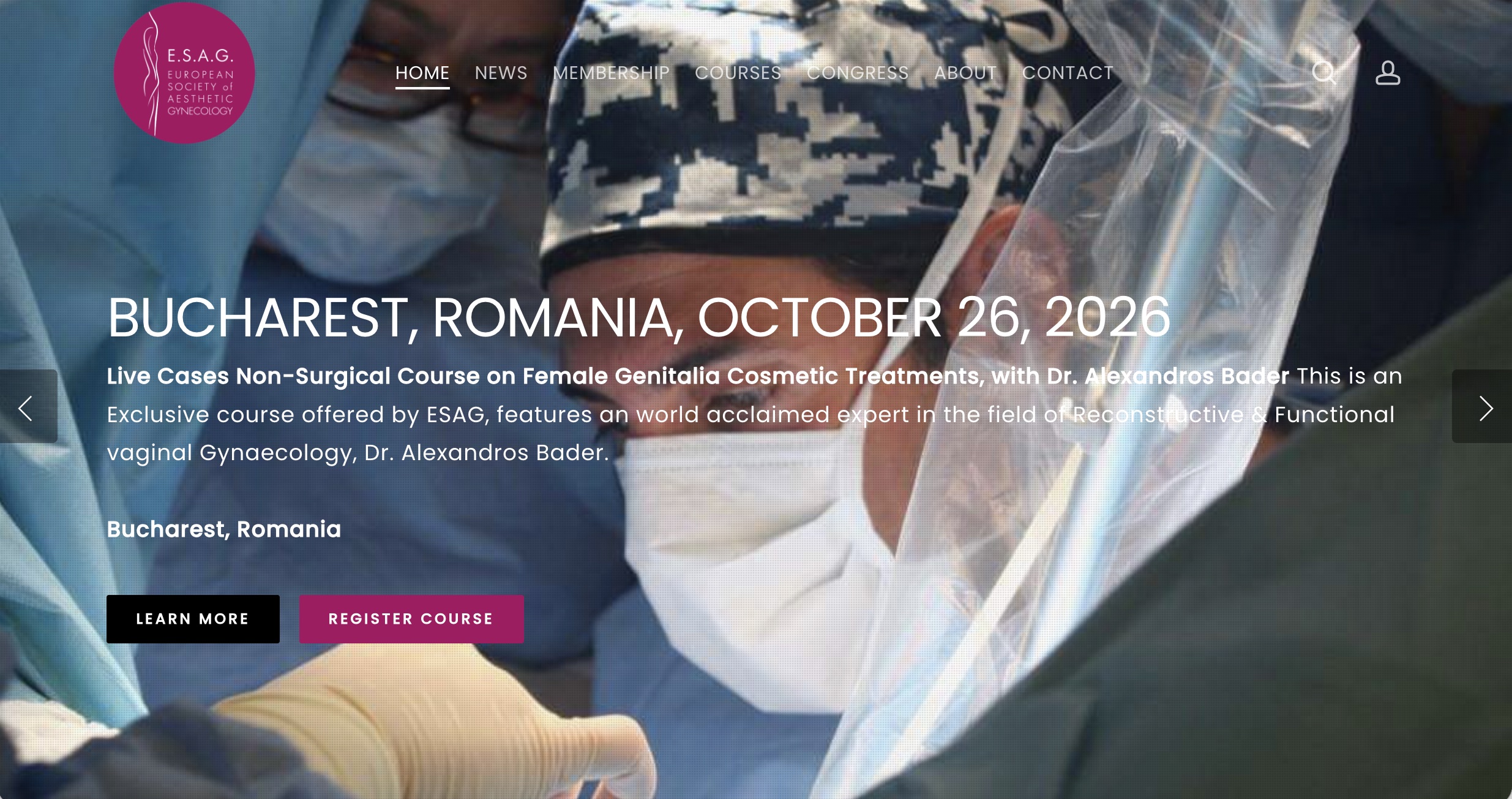 European Society of Aesthetic Gynecology website